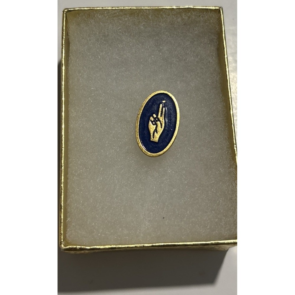 Vintage 1960's‎ Girl Scouts Pin Blue Enameled Pin
